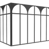 Vente-unique Glazen Binnenraam-Hoekraam Werkplaats Met Art-Decostijl Van Gepoedercoat Aluminium L180 X B120 X H130 Cm - Zwart - Arcadea