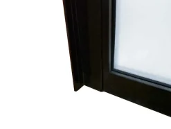 Vente-unique Glazen Binnenraam-Hoekraam Werkplaats Van Gepoedercoat Aluminium - L180 X B60 X H130 Cm - Zwart - Bayview