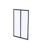 Vente-unique Glazen Binnenraam-Hoekraam Werkplaats Van Gepoedercoat Aluminium - L120 X B60 X H130 Cm - Zwart - Bayview