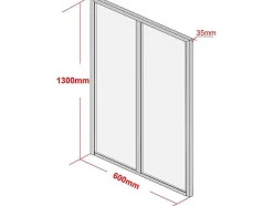 Vente-unique Glazen Binnenraam-Hoekraam Werkplaats Van Gepoedercoat Aluminium - L120 X B60 X H130 Cm - Zwart - Bayview