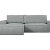 Vente-unique Aanbiedingen: Zitbank & Fauteuil-Hoekslaapbank Amelia Van Pascal Morabito - Ribfluweel - Lichtgrijs - Hoek Links