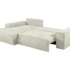 Vente-unique Aanbiedingen: Zitbank & Fauteuil-Hoekslaapbank Amelia Van Pascal Morabito - Ribfluweel - Beige - Hoek Links