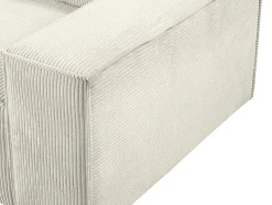 Vente-unique Aanbiedingen: Zitbank & Fauteuil-Hoekslaapbank Amelia Van Pascal Morabito - Ribfluweel - Beige - Hoek Links