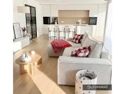Vente-unique Aanbiedingen: Zitbank & Fauteuil-Hoekslaapbank Amelia Van Pascal Morabito - Ribfluweel - Beige - Hoek Links