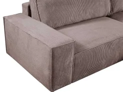 Vente-unique Aanbiedingen: Zitbank & Fauteuil-Hoekslaapbank Amelia Van Pascal Morabito - Ribfluweel - Lichtpaars - Hoek Rechts