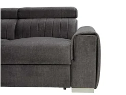 Vente-unique Speciale Modellen Zitbanken & Fauteuils-Hoekslaapbank Larica - Stof - Antraciet - Hoek Links