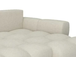 Vente-unique Hoekbank-Hoekslaapbank Met Omkeerbare Hoek Van Beige Bouclestof Issoro