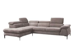 PASCAL MORABITO Speciale Modellen Zitbanken & Fauteuils-Hoekslaapbank Sepina Van - Stof - Taupe - Hoek Links