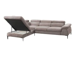 PASCAL MORABITO Speciale Modellen Zitbanken & Fauteuils-Hoekslaapbank Sepina Van - Stof - Taupe - Hoek Links