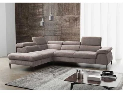 PASCAL MORABITO Speciale Modellen Zitbanken & Fauteuils-Hoekslaapbank Sepina Van - Stof - Taupe - Hoek Links