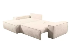 Vente-unique Zitbank-Hoekslaapbank Van Teddy Stof - Beige - Hoek Links - Amelia Van Pascal Morabito