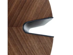 Angel Cerda Bijzettafel-Hoektafel In Notenhout En Zwart Staal 2117
