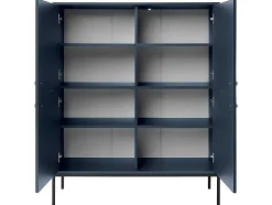 Vente-unique Buffetkast-Hoge Buffetkast Bogdan - 4 Deuren - Blauw