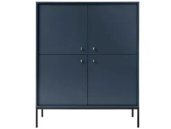 Vente-unique Buffetkast-Hoge Buffetkast Bogdan - 4 Deuren - Blauw