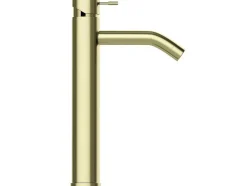 Shower & Design Kraan-Hoge Mechanische Mengkraan Met Afgerond Uiteinde - Goud Met Satijnglans - Arlanza