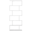 Vente-unique Boekenkast & Vitrine-Hoge Stellingkast Tomini - 6 Vakken - Kleur: Wit
