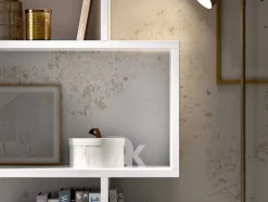 Vente-unique Boekenkast & Vitrine-Hoge Stellingkast Tomini - 6 Vakken - Kleur: Wit