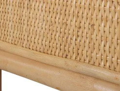 Vente-unique Hoofdeinde En Brugkast-Hoofdbord 140 Cm - Rotan - Natuurlijk - Solia