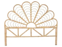 Vente-unique Hoofdeinde En Brugkast-Hoofdbord 160 Cm - Rotan - Naturel - Flosia