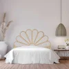 Vente-unique Hoofdeinde En Brugkast-Hoofdbord 140 Cm - Rotan - Naturel - Flosia