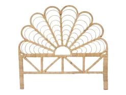Vente-unique Hoofdeinde En Brugkast-Hoofdbord 140 Cm - Rotan - Naturel - Flosia