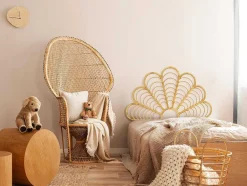 Vente-unique Kindermeubel-Hoofdbord 110 Cm - Rotan - Naturel - Flosia