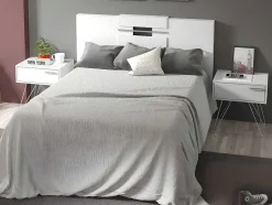 Vente-unique Hoofdeinde En Brugkast-Hoofdeinde Maraba - Uitbreidbaar 140/160Cm - Wit