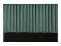 Vente-unique Hoofdeinde En Brugkast-Hoofdeinde Sarah Met Verticale Naden - 160 Cm - Fluweel - Amandelgroen