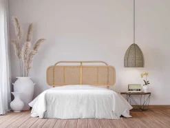 Vente-unique Hoofdeinde En Brugkast-Hoofdeinde Van 160 Cm - Rotan - Naturel - Rouana