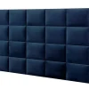 PASCAL MORABITO Hoofdeinde En Brugkast-Hoofdeinde Wandpanelen Bartel - 200 Cm - Fluweel - Blauw - Van