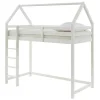 Vente-unique Kinderbed-Hoogslaper 90 X 190 Cm - Massief Grenen - Wit - Tarzia