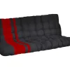 Vente-unique Aanbiedingen: Slaapkamer & Kantoor-Hoogslaper 90 X 190 Cm - Met Slaapbank - Metaal - Zwart En Rood + Futon - Modulo V