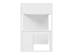 Vente-unique Kinderbed Hoogslaper-Hoogslaper 90 X 200 Cm Met Bureau, Opbergplanken, Lades En Ladder, Mdf-Hout, Wit