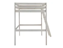 Vente-unique Kinderbed Hoogslaper-Hoogslaper Gedeon - 140 X 190 Cm - Massief Grenen - Gebleekt