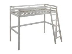 Vente-unique Kinderbed Hoogslaper-Hoogslaper Gedeon - 90 X 190 Cm - Massief Grenen - Gebleekt