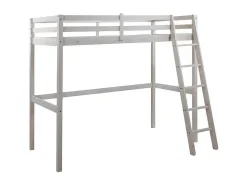 Vente-unique Kinderbed Hoogslaper-Hoogslaper Gedeon - 90 X 190 Cm - Massief Grenen - Gebleekt