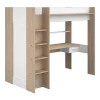 Vente-unique Kinderbed Hoogslaper-Hoogslaper Met Bureau En Kast - 90 X 200 Cm - Wit En Naturel - Auckland