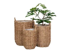 Vente-unique Decoratieobject Voor Binnen-Hue Planten Schuilplaatsen Set Van 3 Stuks. Buitenshuis Naturel.