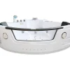 ELITESHOPPING Massagebad-Hydromassage Chromotherapiebad 140 X 140 Cm Met Verwarming En Dubbele Pomp 20 Jets Camelia