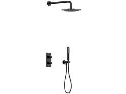 Shower & Design Douchekolom-Inbouw Douche Met Thermostatische Mengkraan - Mat Zwart - Timavo