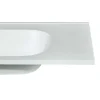Shower & Design Wastafel-Inbouwwastafel In Hars Met Steenlook - Wit - L80 X B46 Cm - Okiwa