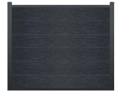 EXPERTLAND Afscherming En Omheining-Ingraafbare Omheining H156 Cm - Set 6 Composietplaten + 2 Antracietkleurige Palen - Enola