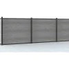 EXPERTLAND Afscherming En Omheining-Ingraafbare Omheining H156 Cm - Set 6 Composietplaten + 1 Lichtgrijze Paal - Enola