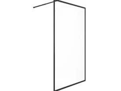 Shower & Design Douchewand-Inloopdouchescherm - 140 X 200 Cm - Mat Zwart - Gehard Glas - Amberi