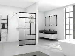 Shower & Design Douchewand-Italiaans Douchescherm In Industriele Stijl - 140 X 200 Cm - Sefana
