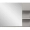 Vente-unique Accessoires & Spiegels-Jaru Spiegel Bad 100Cm 3 Planken Grijs,Zwart.