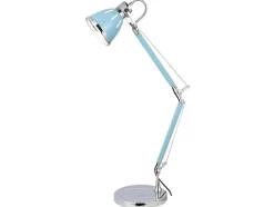 EPIKASA Lamp-Jerona Tafellamp, Blauw, Chroom, 21X21X86 Cm,