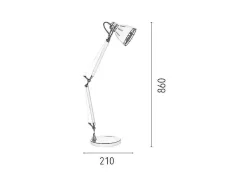 EPIKASA Lamp-Jerona Tafellamp, Groen, Chroom, 21X21X86 Cm,