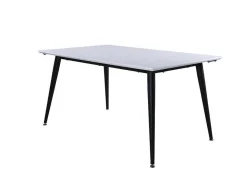 Vente-unique Eettafel-Jimmy Eetkamertafel 90X150/240Cm Met Extra Plaat Hpl Wit.