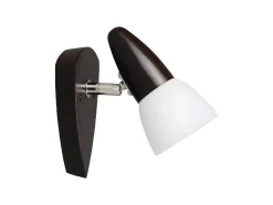 EPIKASA Wandlamp-Julia Wandlamp, Wenge, Chroom, Wit, 14,5X9,5X16 Cm,